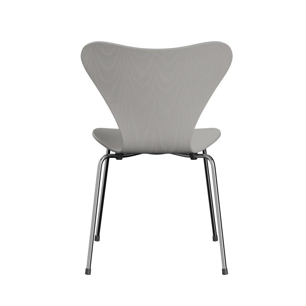 Fritz Hansen 3107 Chair Unupholstered, Chrome/Dyed Ash Nine Grey