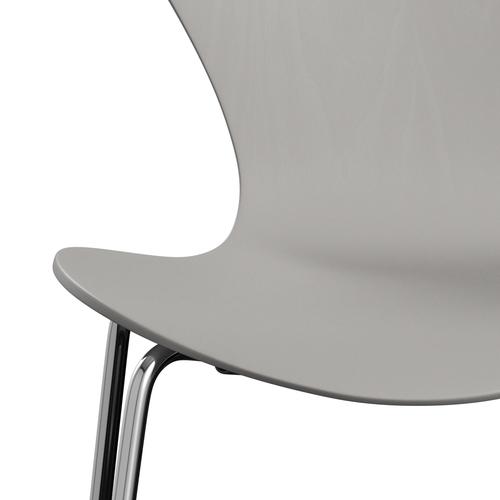 Fritz Hansen 3107 Chair Unupholstered, Chrome/Dyed Ash Nine Grey