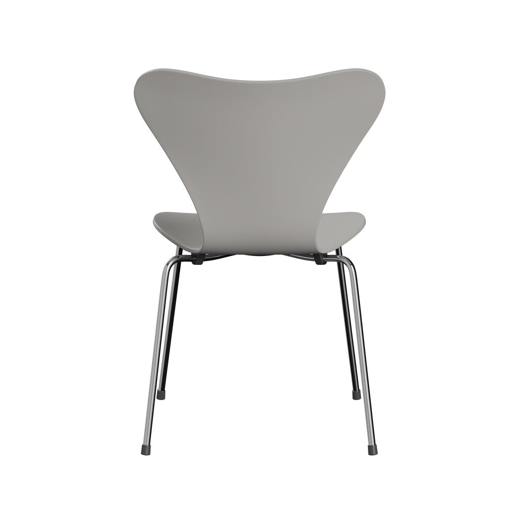 Fritz Hansen 3107 Chair Unupholstered, Chrome/Lacquered Nine Grey