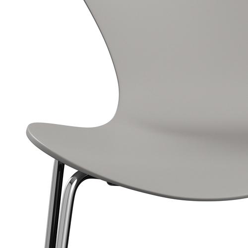 Fritz Hansen 3107 Chair Unupholstered, Chrome/Lacquered Nine Grey