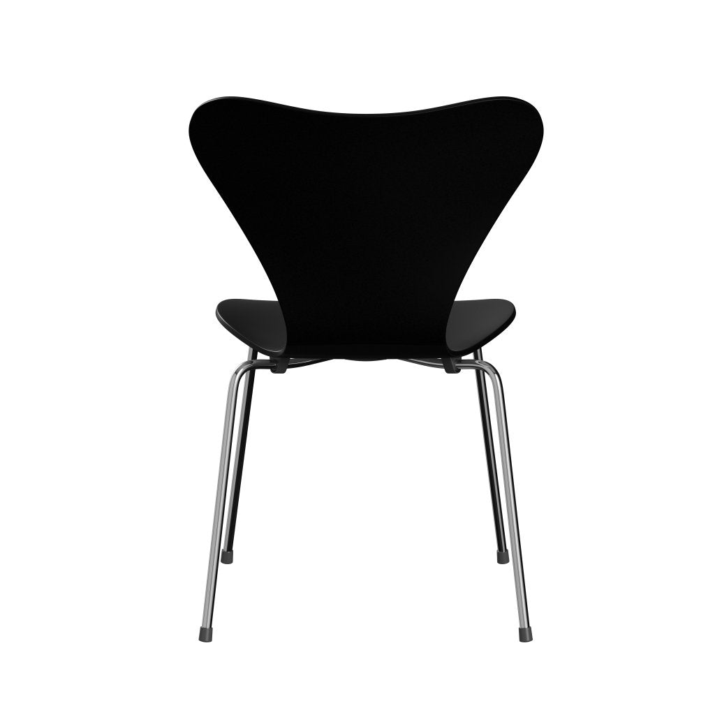 Fritz Hansen 3107 Chair Unupholstered, Chrome/Lacquered Black