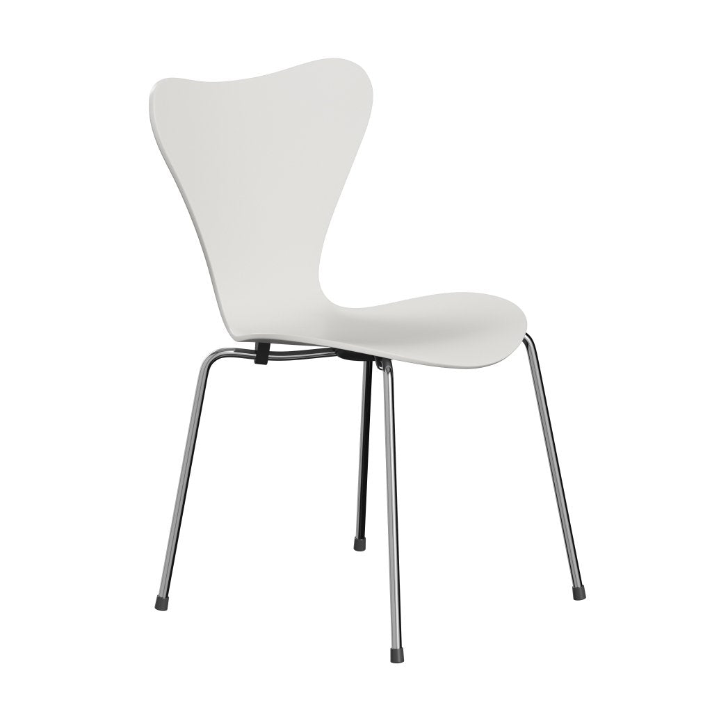 Fritz Hansen 3107 Chair Unupholstered, Chrome/Lacquered White