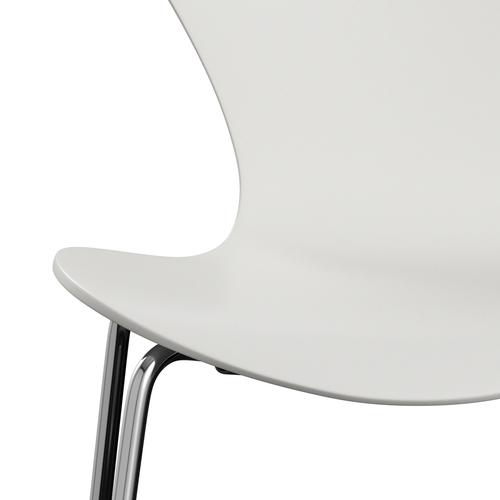 Fritz Hansen 3107 Chair Unupholstered, Chrome/Lacquered White