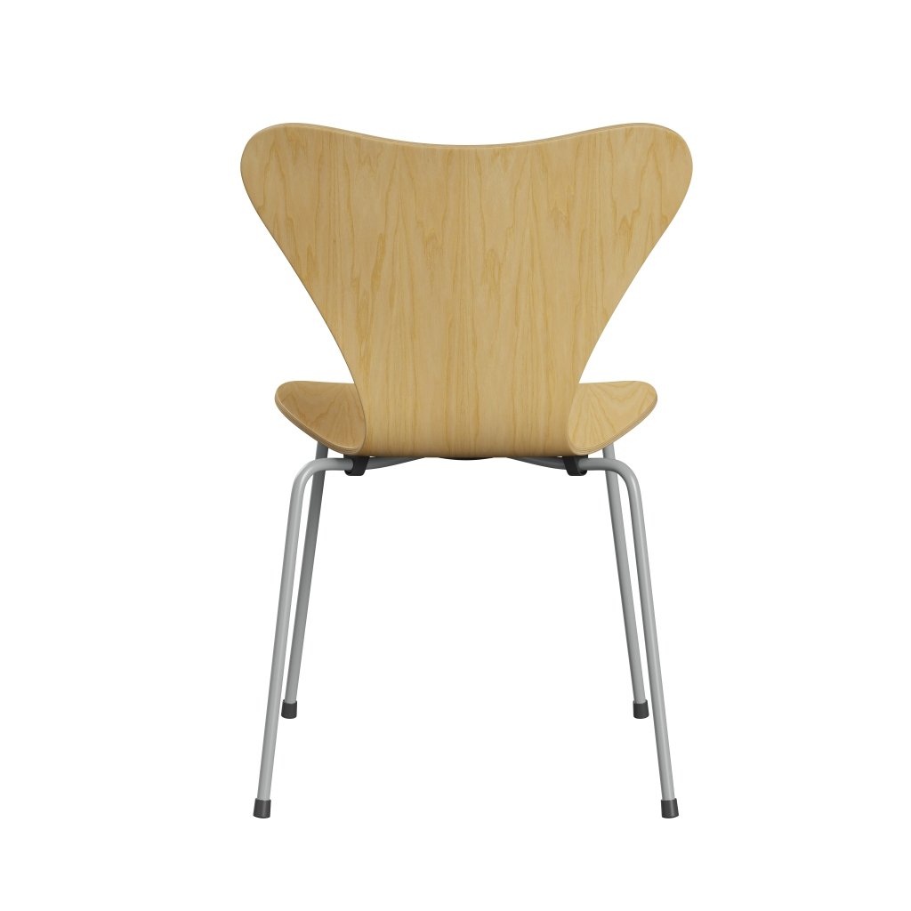 Fritz Hansen 3107 Chair Unupholstered, Nine Grey/Ash Veneer Natural