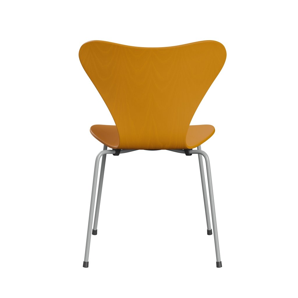 Fritz Hansen 3107 Chair Unupholstered, Nine Grey/Dyed Ash Burnt Yellow