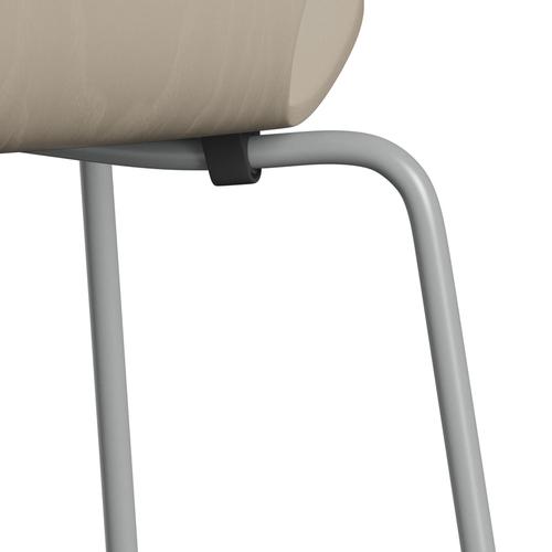 Fritz Hansen 3107 Chair Unupholstered, Nine Grey/Coloured Ash Light Beige