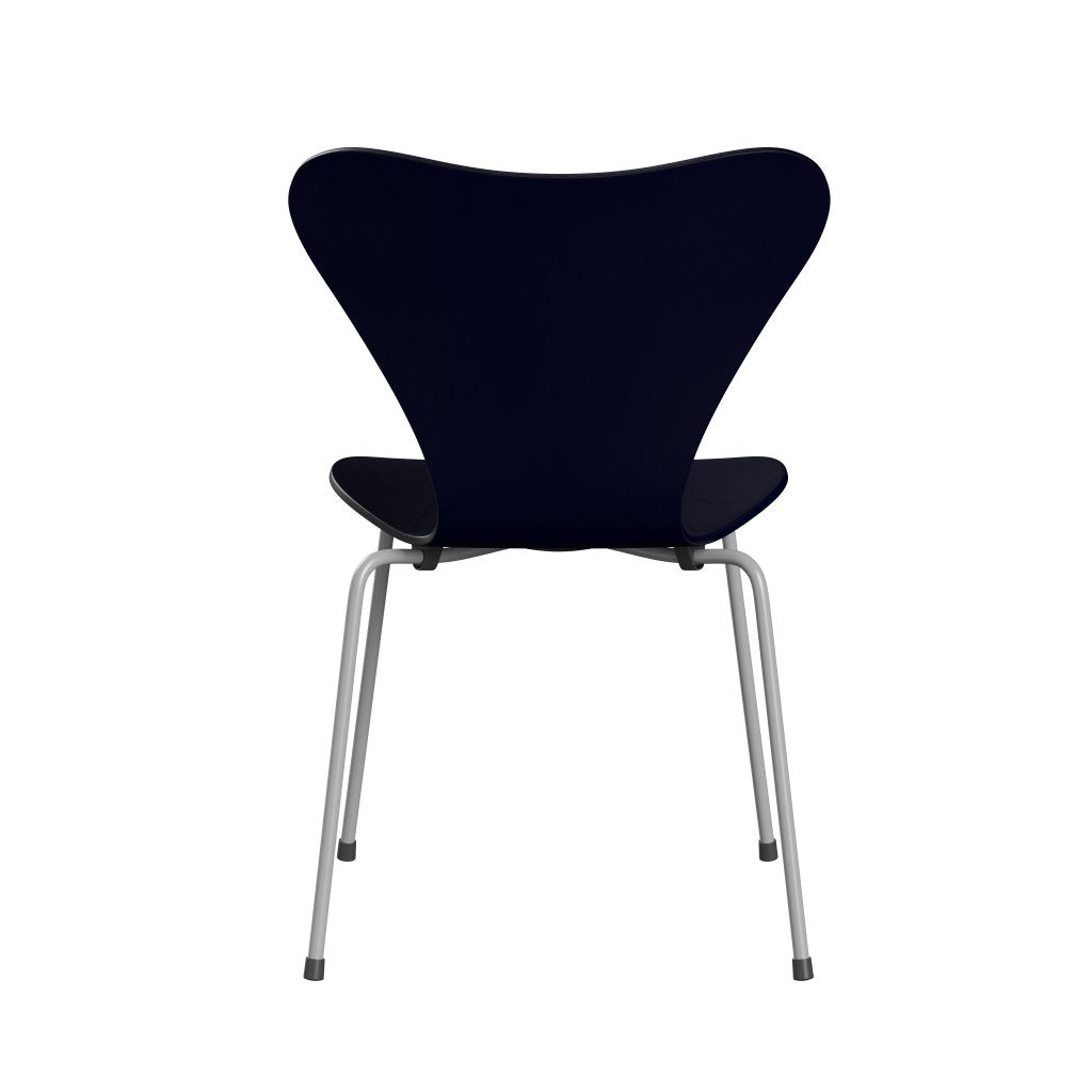 Fritz Hansen 3107 Chair Unupholstered, Nine Grey/Coloured Ash Midnight Blue