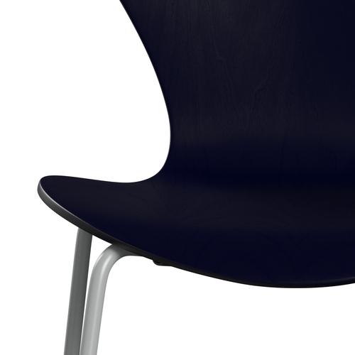 Fritz Hansen 3107 Chair Unupholstered, Nine Grey/Coloured Ash Midnight Blue