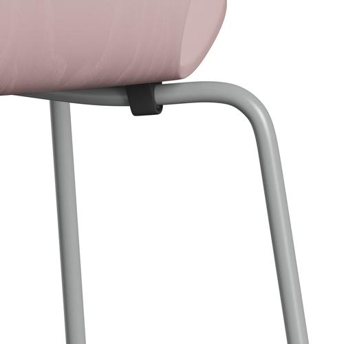 Fritz Hansen 3107 Chair Unupholstered, Nine Grey/Dyed Ash Pale Rose