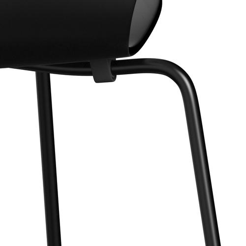 Fritz Hansen 3107 Chair Unupholstered, Black/Dyed Ash Black