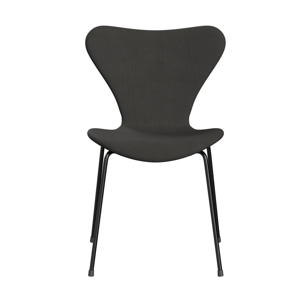 Fritz Hansen 3107 Chair Full Upholstery, Black/Fame Brown (F61060)