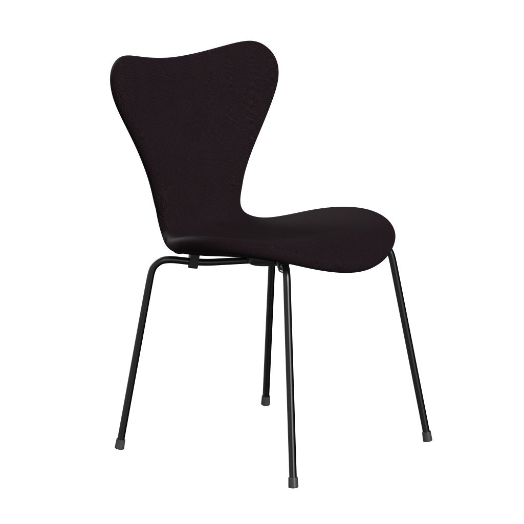 Fritz Hansen 3107 Chair Full Upholstery, Black/Fame Brown (F61108)