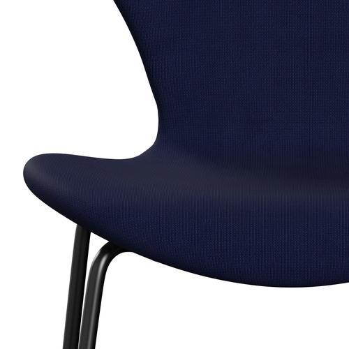 Fritz Hansen 3107 Chair Full Upholstery, Black/Fame Dark Blue (F66005)