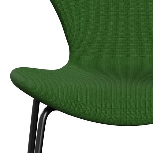 Fritz Hansen 3107 Chair Full Upholstery, Black/Fame Grass Green