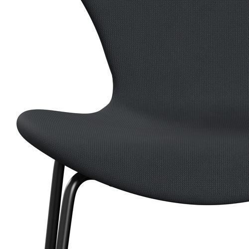 Fritz Hansen 3107 Chair Full Upholstery, Black/Fame Grey (F60003)