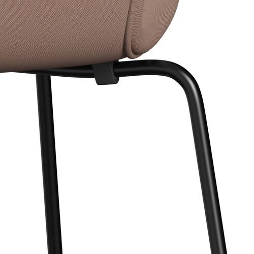 Fritz Hansen 3107 Chair Full Upholstery, Black/Remix Brown