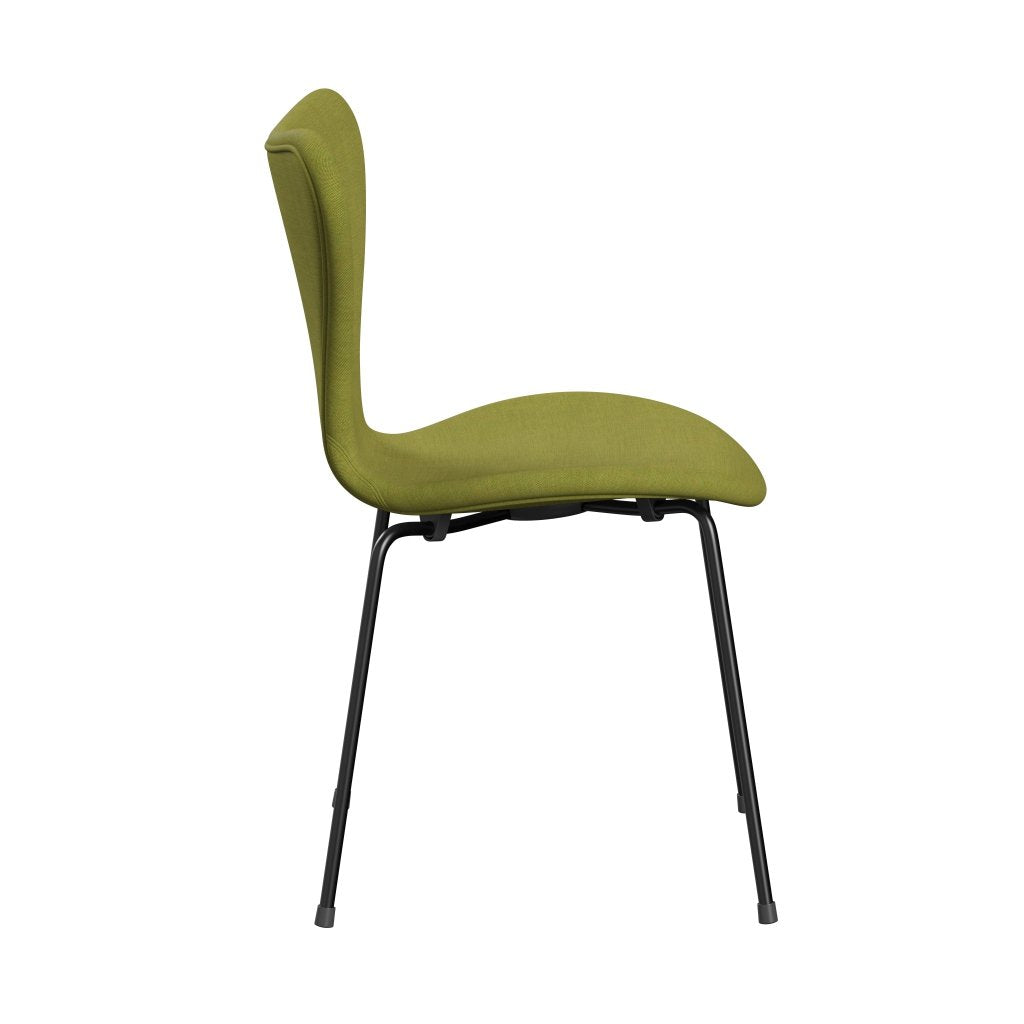 Fritz Hansen 3107 Chair Full Upholstery, Black/Remix Spring Green