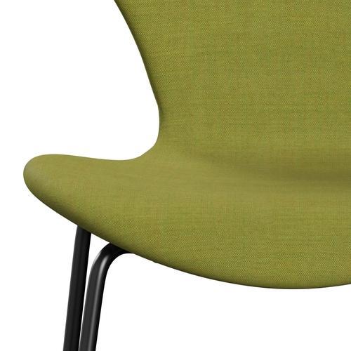 Fritz Hansen 3107 Chair Full Upholstery, Black/Remix Spring Green