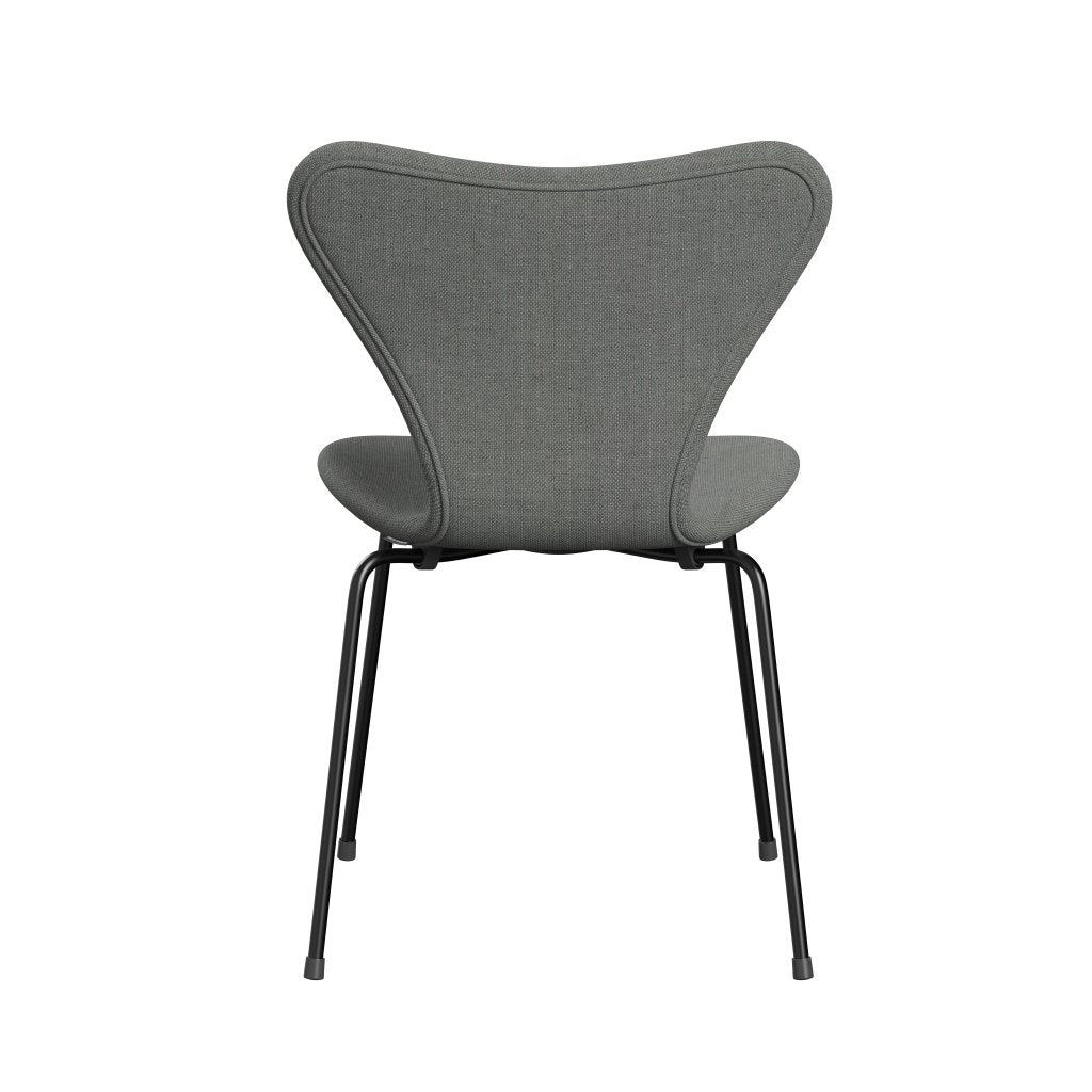 Fritz Hansen 3107 Chair Full Upholstery, Black/Sunniva 2 Grey