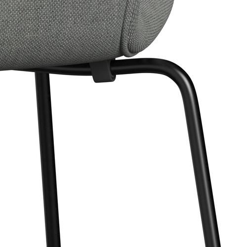 Fritz Hansen 3107 Chair Full Upholstery, Black/Sunniva 2 Grey