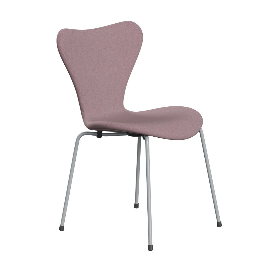 Fritz Hansen 3107 Chair Full Upholstery, Silver Grey/Remix Pale Aubergine