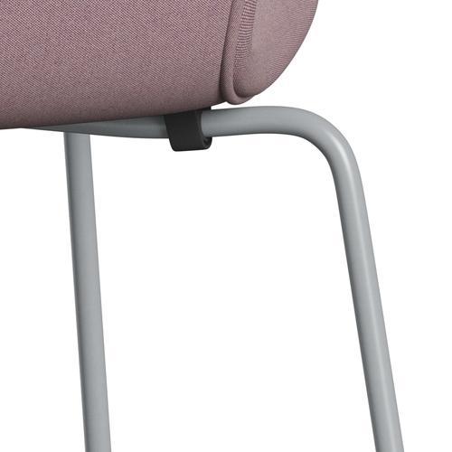 Fritz Hansen 3107 Chair Full Upholstery, Silver Grey/Remix Pale Aubergine