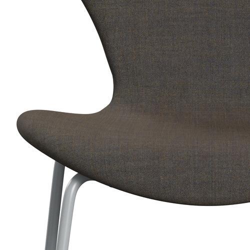 Fritz Hansen 3107 Chair Full Upholstery, Silver Grey/Remix Rust Blue