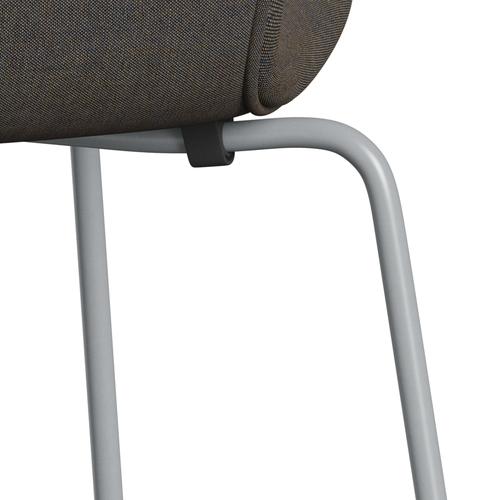 Fritz Hansen 3107 Chair Full Upholstery, Silver Grey/Remix Rust Blue