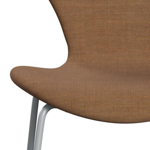 Fritz Hansen 3107 Chair Full Upholstery, Silver Grey/Remix Rust