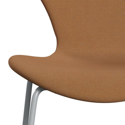 Fritz Hansen 3107 Chair Full Upholstery, Silver Grey/Steelcut Trio Camel