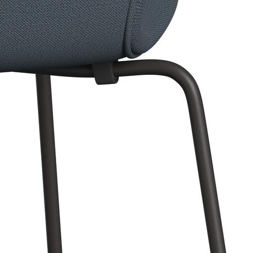 Fritz Hansen 3107 Chair Full Upholstery, Warm Graphite/Capture Petrol Blue