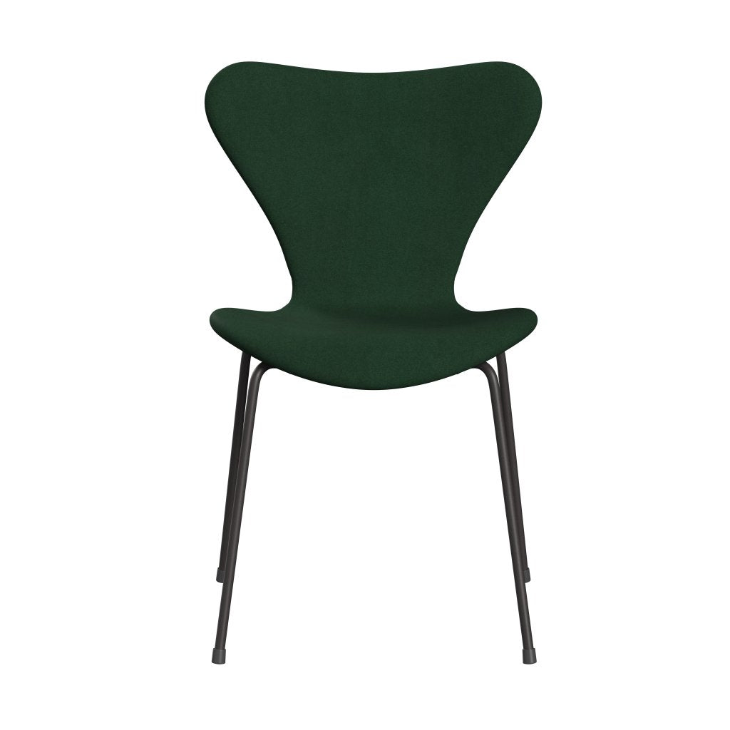 Fritz Hansen 3107 Chair Full Upholstery, Warm Graphite/Divina Dark Green (Div876)