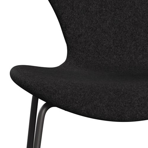 Fritz Hansen 3107 Chair Full Upholstery, Warm Graphite/Divina Md Dark Grey