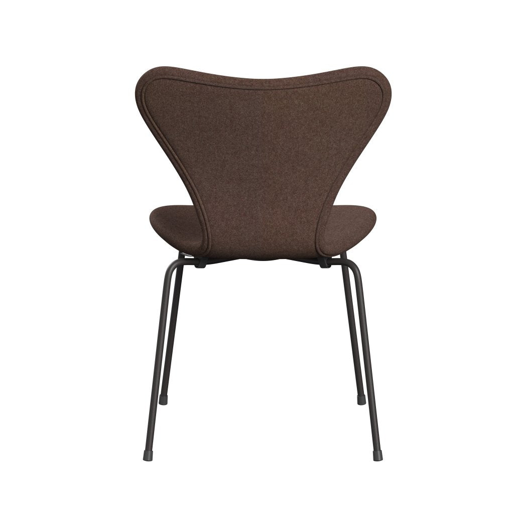 Fritz Hansen 3107 Chair Full Upholstery, Warm Graphite/Divina Md Hazelnut