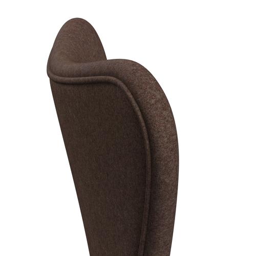 Fritz Hansen 3107 Chair Full Upholstery, Warm Graphite/Divina Md Hazelnut