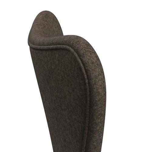 Fritz Hansen 3107 Chair Full Upholstery, Warm Graphite/Divina Md Mole