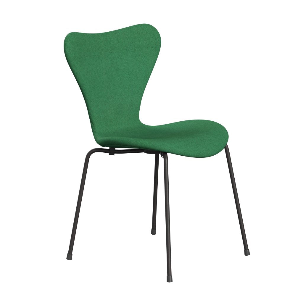 Fritz Hansen 3107 Chair Full Upholstery, Warm Graphite/Divina Melange Green