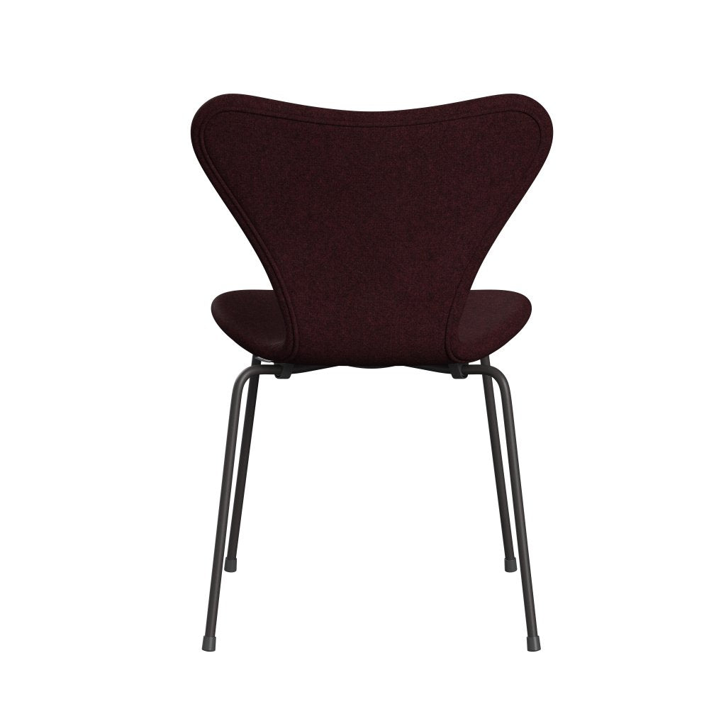 Fritz Hansen 3107 Chair Full Upholstery, Warm Graphite/Divina Melange Pink Dark