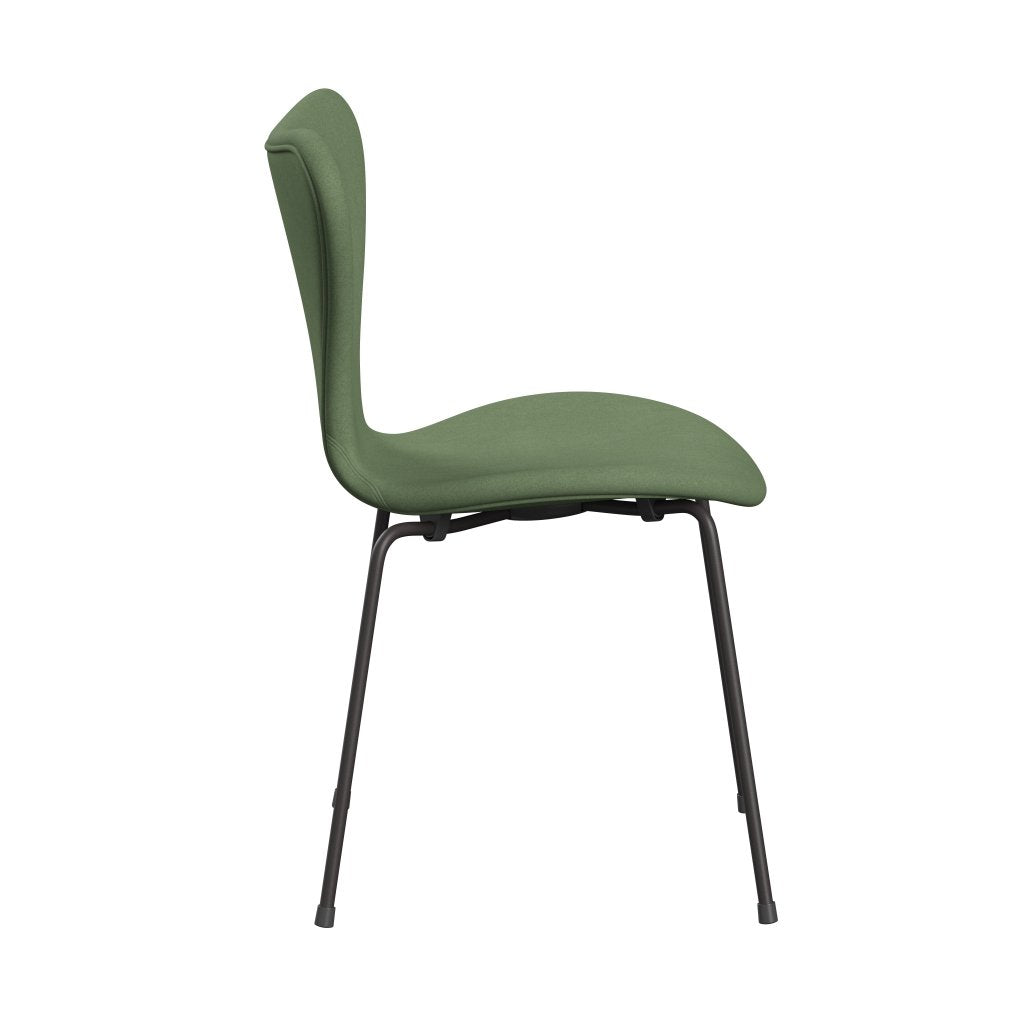 Fritz Hansen 3107 Chair Full Upholstery, Warm Graphite/Divina Olive Green