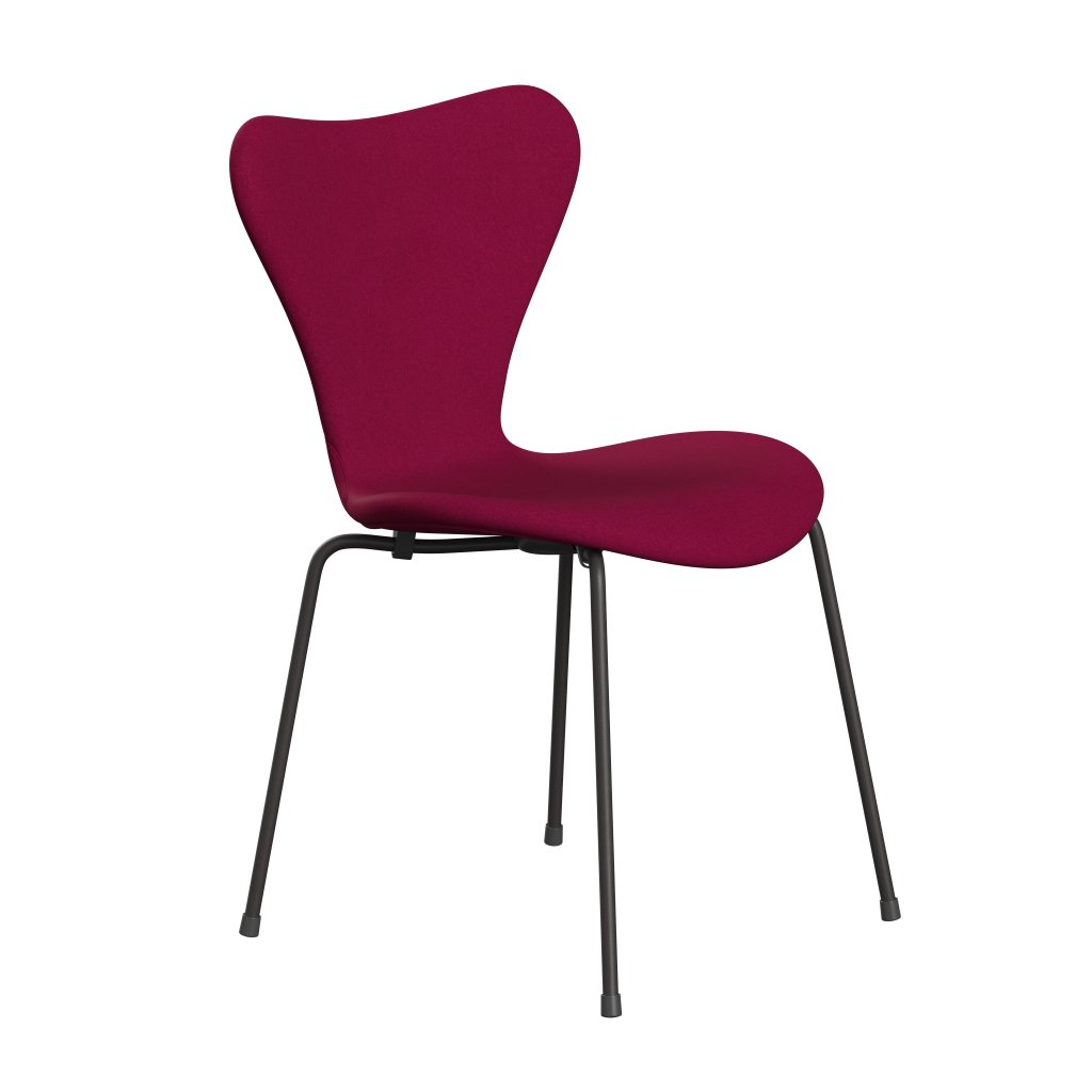 Fritz Hansen 3107 Chair Full Upholstery, Warm Graphite/Divina Pink Dark