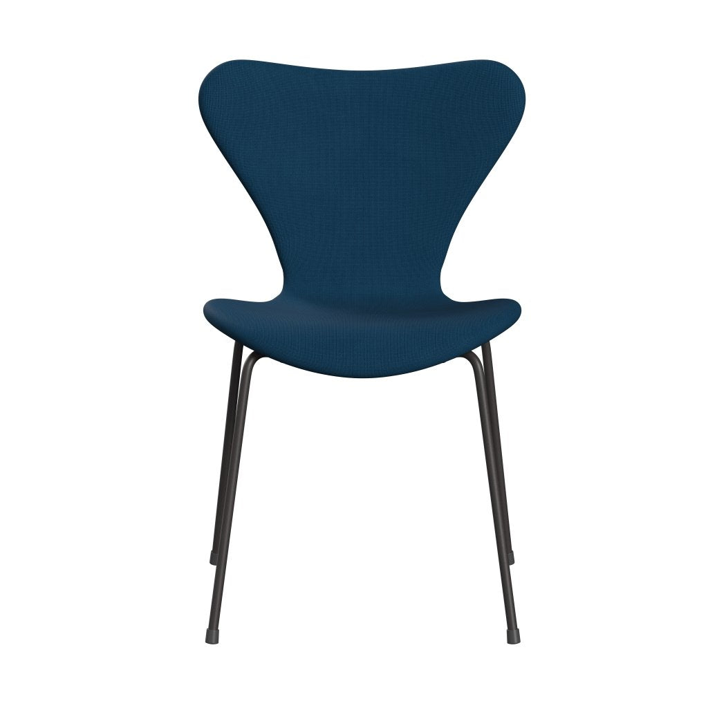 Fritz Hansen 3107 Chair Full Upholstery, Warm Graphite/Fame Dark Blue Brown