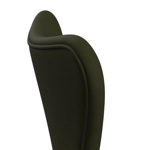 Fritz Hansen 3107 Chair Full Upholstery, Warm Graphite/Fame Dark Brown Green