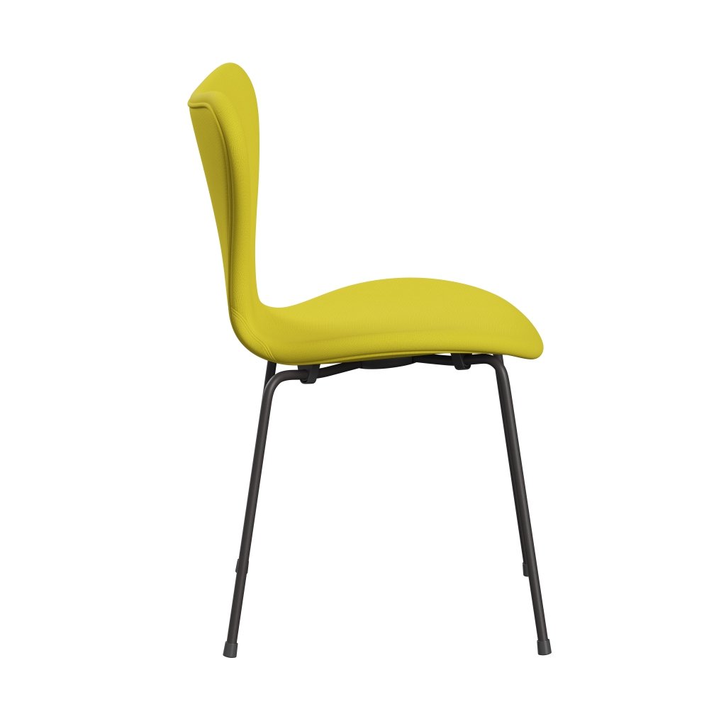 Fritz Hansen 3107 Chair Full Upholstery, Warm Graphite/Fame Yellow