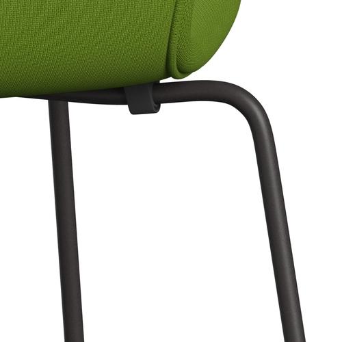 Fritz Hansen 3107 Chair Full Upholstery, Warm Graphite/Fame Green