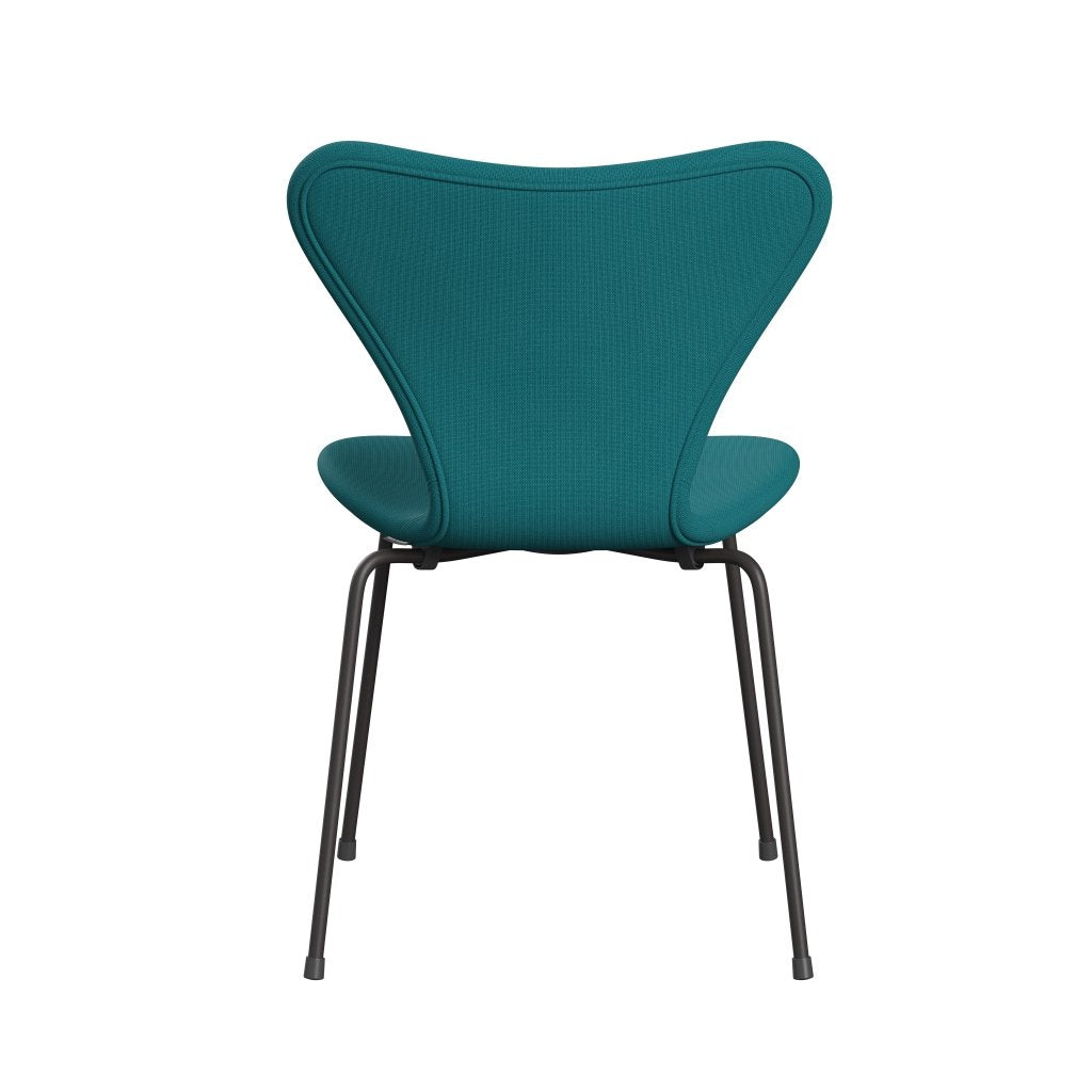 Fritz Hansen 3107 Chair Full Upholstery, Warm Graphite/Fame Green Turquoise