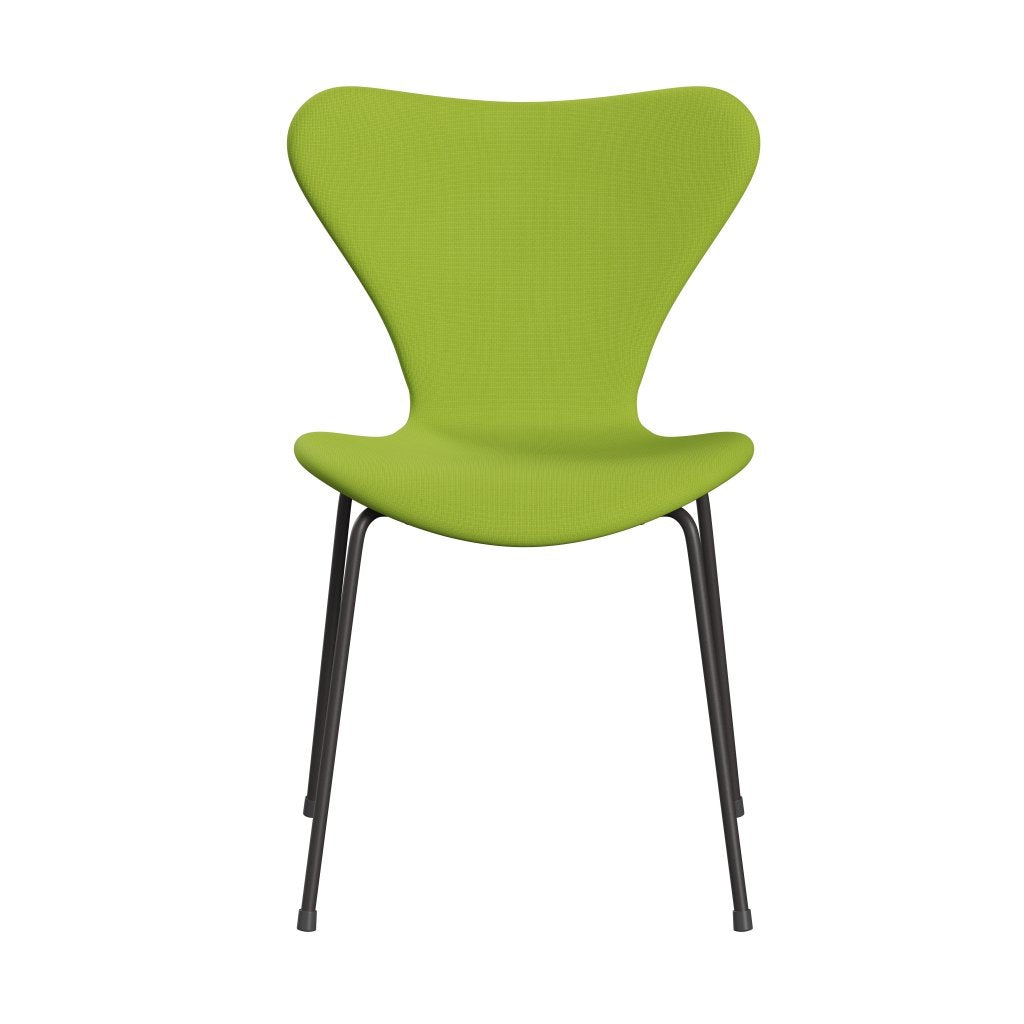 Fritz Hansen 3107 Chair Full Upholstery, Warm Graphite/Fame Neon Green