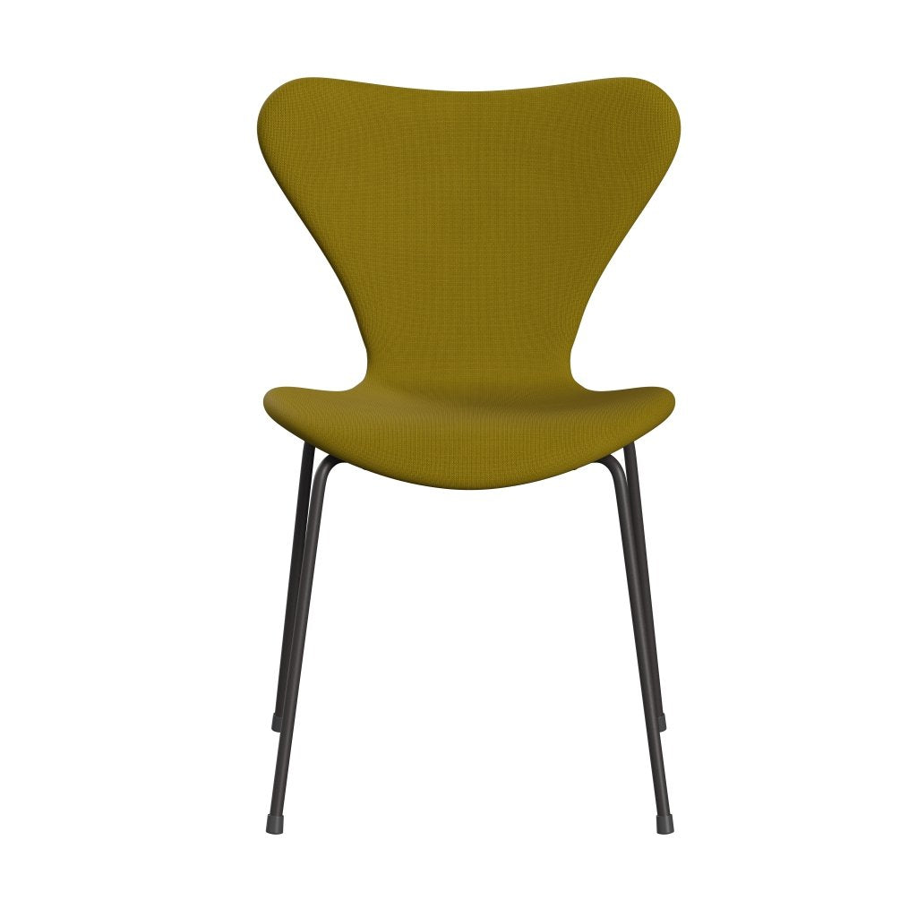 Fritz Hansen 3107 Chair Full Upholstery, Warm Graphite/Fame Olive Green