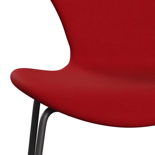 Fritz Hansen 3107 Chair Full Upholstery, Warm Graphite/Fame Red (F64089)