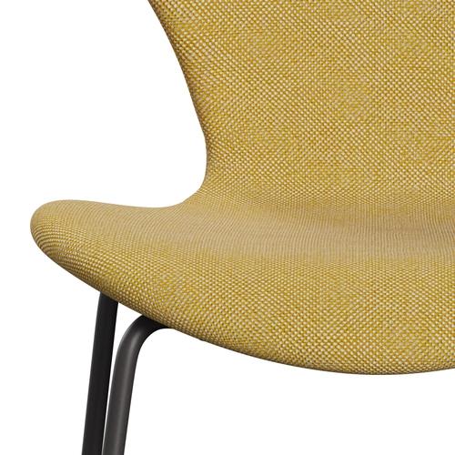 Fritz Hansen 3107 Chair Full Upholstery, Warm Graphite/Hallingdal Yellow/White