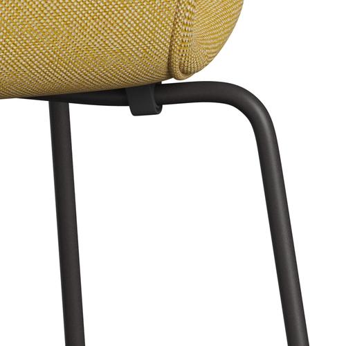 Fritz Hansen 3107 Chair Full Upholstery, Warm Graphite/Hallingdal Yellow/White